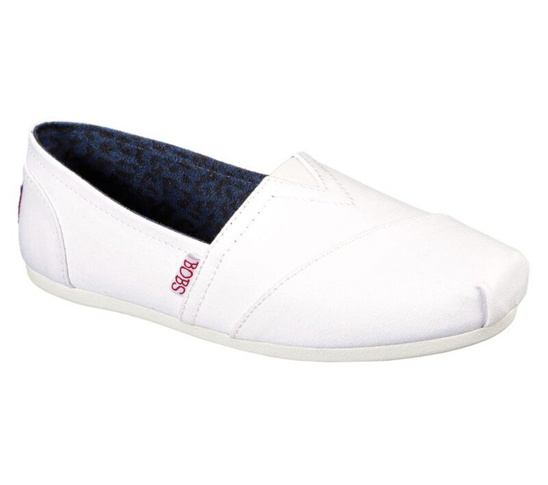 Skechers Bobs Plush - Peace And Love - Womens Flats Shoes White/Red/Navy [AU-NZ7330]